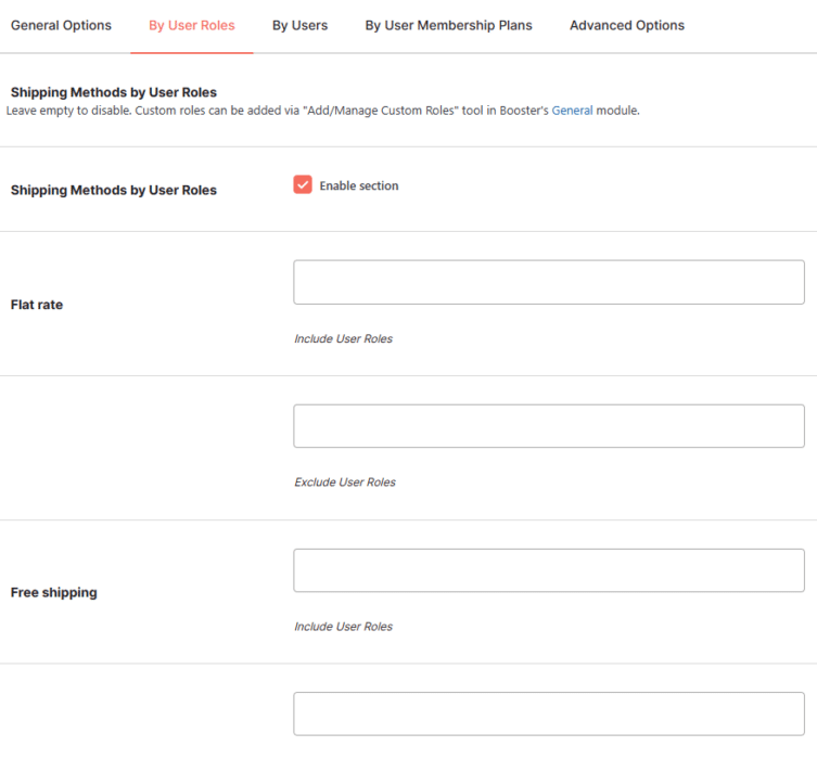 Shipping by User Role for WooCommerce | Booster Plugin
