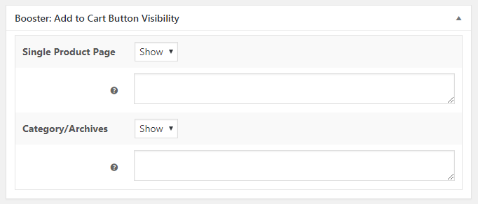 WooCommerce Add to Cart Button Visibility - Admin Settings - Per Product - Product Meta Box