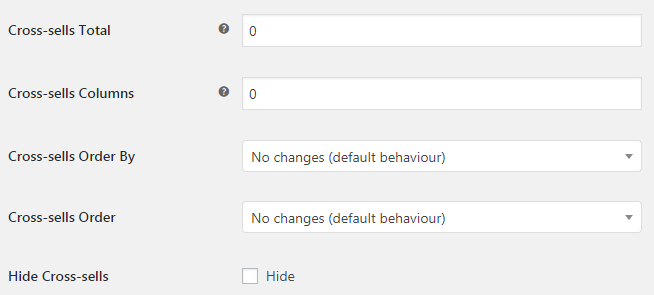 WooCommerce Cross-sells - Admin settings