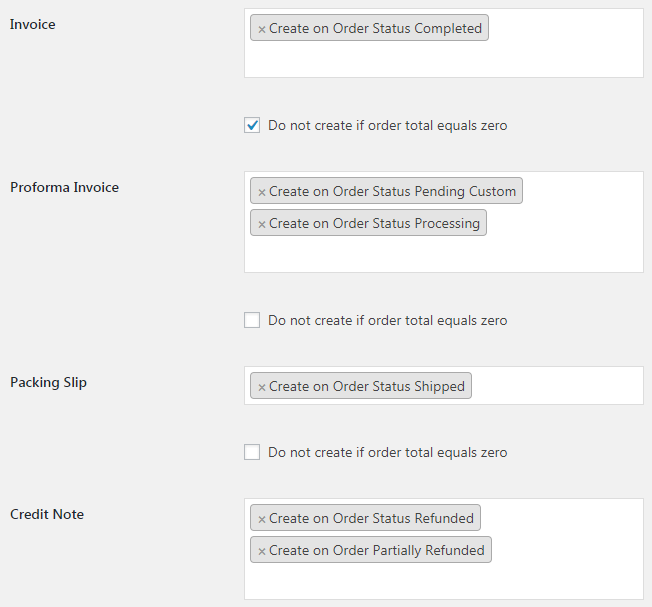 WooCommerce PDF Invoicing and Packing Slips - Admin Settings - General