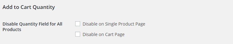 WooCommerce Product Add to Cart - Admin Settings - Add to Cart Quantity