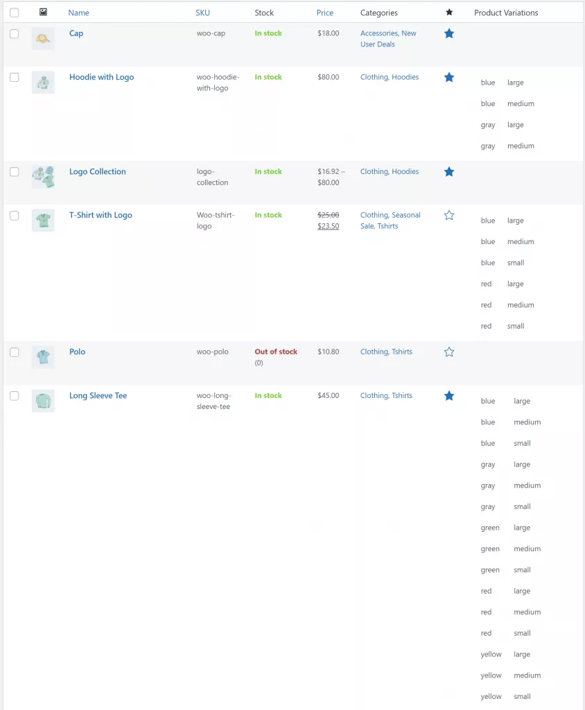 Customize product list for admins preview