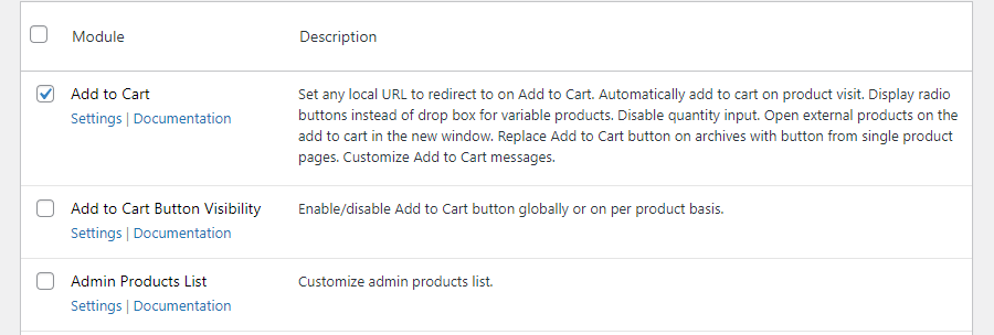 Enable WooCommerce Product Add to Cart module