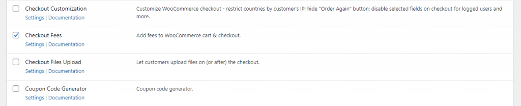 WooCommerce Checkout Fees module
