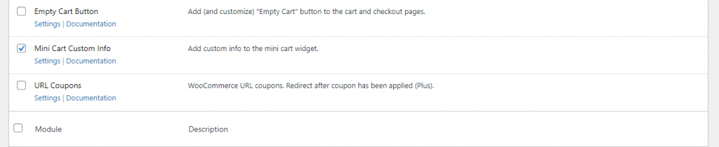 WooCommerce Mini Cart Custom Info module