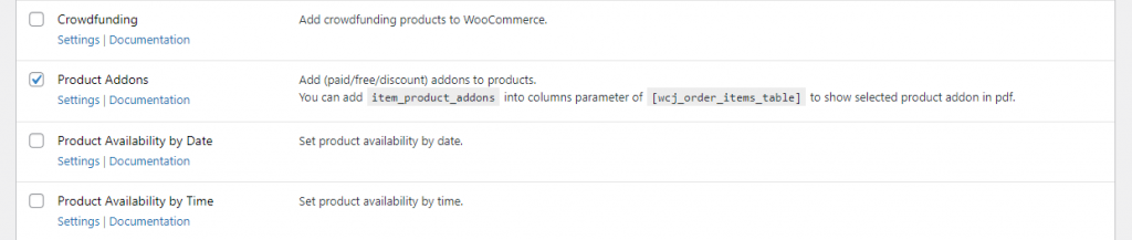 WooCommerce Product Addons module