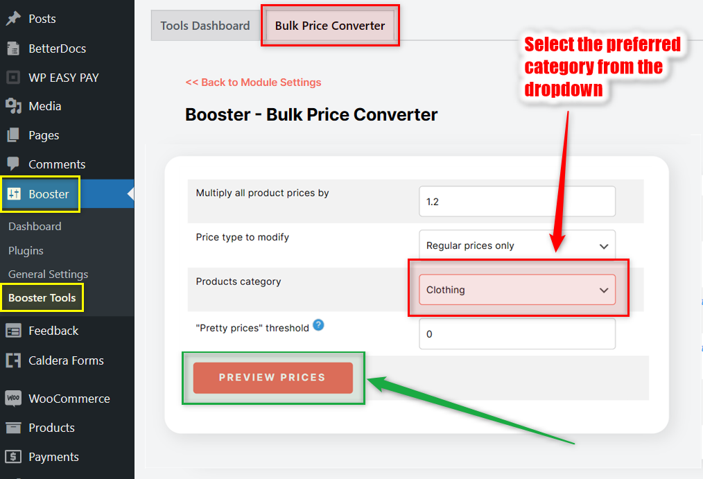 Woocommerce Bulk Price Converter1