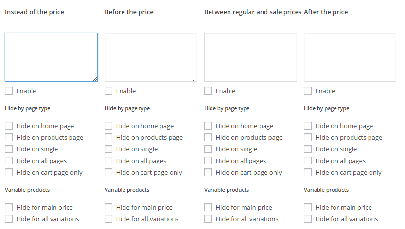 WooCommerce Custom Price Labels - Admin Settings - Product Edit